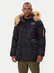 Alpha Industries Kurtka zimowa N3B Airborne 188141 Czarny Regular Fit. Czarne kurtki męskie Alpha Industries, na zimę, m, bez wzorów, z syntetyku, bez ramiączek, bez kaptura. Za 839.99 zł.
