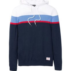 Sweter z kapturem Regular Fit bonprix ciemnoniebieski w paski. Swetry męskie marki bonprix. Za 99.99 zł.