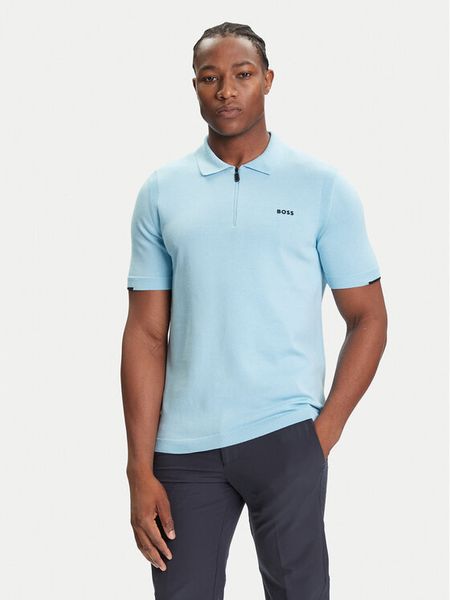 BOSS Polo K_Ever-X PS 50541961 Błękitny Regular Fit. Niebieskie koszulki polo męskie Boss, m, bez wzorów, z bawełny, bez kołnierzyka, bez ramiączek. Za 329.99 zł.