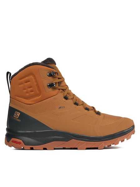Salomon Trekkingi Outblast Thinsulate™ Climasalomon™ Waterproof L47382500 Brązowy. Brązowe buty trekkingowe męskie Salomon, bez wzorów, z tworzywa sztucznego, bez zapięcia, trekkingowe, thinsulate. Za 749.99 zł.