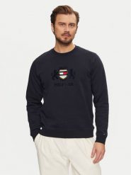 Tommy Hilfiger Bluza Icon MW0MW38349 Granatowy Regular Fit. Niebieskie bluzy nierozpinane męskie Tommy Hilfiger, m, bez wzorów, z bawełny, bez ramiączek, bez kaptura. Za 449.99 zł.