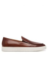 Emporio Armani Półbuty X4Y007 XF849 00257 Brązowy. Brązowe codzienne półbuty męskie Emporio Armani, bez wzorów, z lakierowanej skóry, bez obcasa, bez zapięcia. Za 1,289.00 zł.