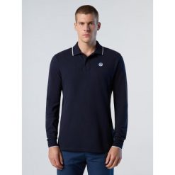 NORTH SAILS POLO LONG SLEEVE Niebieski. Niebieskie koszulki polo męskie North Sails, bez wzorów, z tkaniny, sportowe, bez kołnierzyka, bez ramiączek. Za 341.86 zł.