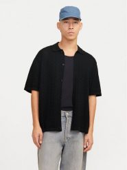 Jack & Jones Koszula Tyler 12272863 Czarny Loose Fit. Czarne koszule męskie Jack & Jones, m, bez wzorów, z bawełny, bez kołnierzyka, bez ramiączek. Za 149.99 zł.
