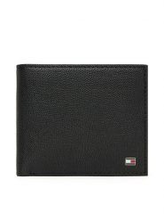 Tommy Hilfiger Portfel Th Flag Cc And Coin AM0AM13519 Czarny. Czarne portfele męskie Tommy Hilfiger, bez wzorów, ze skóry. Za 249.99 zł.