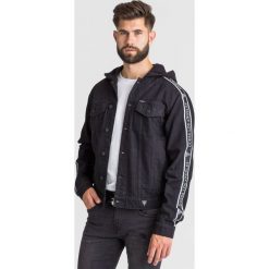 KURTKA ALLEN Guess. Czarne kurtki męskie Guess, l, z aplikacjami, z bawełny, bez ramiączek, z kapturem. Za 679.00 zł.