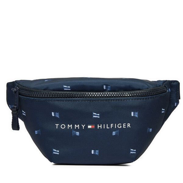 Saszetka nerka Tommy Hilfiger. Niebieskie saszetki męskie Tommy Hilfiger, bez wzorów, małe. Za 129.99 zł.