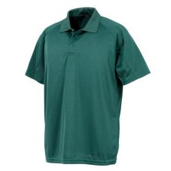 Męska Koszulka Polo Impact Performance Aircool. Zielone koszulki polo męskie SPIRO, l, bez wzorów, bez kołnierzyka, bez ramiączek. Za 48.99 zł.