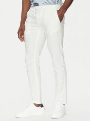 INDICODE Spodnie materiałowe Vitamin 60-333 Biały Slim Fit. Białe spodnie na co dzień męskie INDICODE, bez wzorów, z bawełny. Za 139.99 zł.