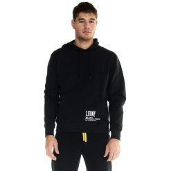 Męska bluza oversize Leone z kapturem Active. Czarne bluzy nierozpinane męskie LEONE 1947 APPAREL, l, bez wzorów, z tkaniny, sportowe, bez ramiączek, z kapturem. W wyprzedaży za 167.70 zł.