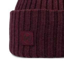 Czapka Buff Erviny z wełny merino. Czerwone czapki męskie Buff, bez wzorów, z wełny, sportowe. Za 207.99 zł.