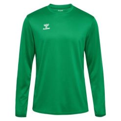 Bluza Hummel Essential. Zielone bluzy nierozpinane męskie HUMMEL, bez wzorów, z materiału, sportowe, bez ramiączek, bez kaptura. Za 152.50 zł.