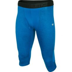 Getry treningowe męskie BIMF301 - niebieski melanż. Legginsy męskie marki 4f. W wyprzedaży za 39.99 zł.