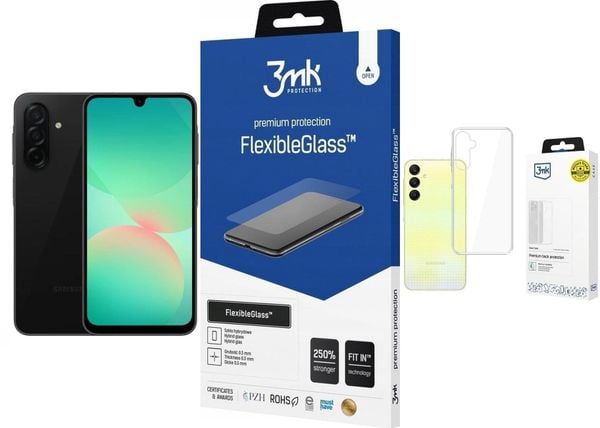 Smartfon Samsung Galaxy A26 5G 8/256GB Czarny (SM-A266BZKCEUE) + FlexibleGlass + Etui Clear Case. Czarne smartfony SAMSUNG. Za 1,145.00 zł.