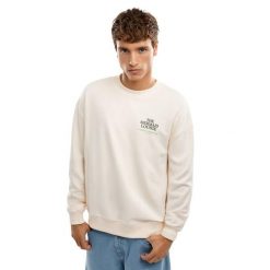 Męska bluza z bawełny organicznej Lifestyle Siroko Lounge Sand. Brązowe bluzy nierozpinane męskie SIROKO, m, bez wzorów, z bawełny, bez ramiączek, bez kaptura. Za 190.00 zł.