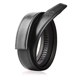 Wymienny pasek bez klamry AUTOMATIC Czarny 115. Czarne paski męskie Betlewski, bez wzorów, ze skóry. Za 69.99 zł.