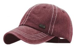 Czapka z Daszkiem, Bordowa z Przeszyciami, Fastryga, Letnia, 100% BAWEŁNA, Przewiewna -Pako Jeans. Czerwone czapki męskie Pako Jeans, na lato, bez wzorów, z bawełny. Za 49.00 zł.