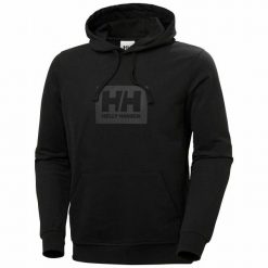 Bluza dresowa męska Helly Hansen Box Hoodie. Czarne bluzy nierozpinane męskie Helly Hansen, m, bez wzorów, z dresówki, casualowe, bez ramiączek, bez kaptura. W wyprzedaży za 303.15 zł.