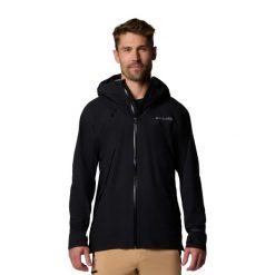 Kurtka softshell męska Columbia Northwest Explorer 3L Shell. Czarne kurtki softshell męskie Columbia, l, bez wzorów, z softshellu, bez kaptura, trekkingowe. Za 829.99 zł.