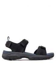 Skechers Sandały Tresmen-Ryer 205112/BLK Czarny. Czarne sandały męskie Skechers, ze skóry, bez zapięcia. Za 179.99 zł.