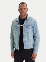 Tommy Jeans Kurtka jeansowa Ryan DM0DM23002 Błękitny Regular Fit. Niebieskie kurtki męskie Tommy Jeans, m, bez wzorów, z bawełny, bez ramiączek, bez kaptura. Za 449.99 zł.