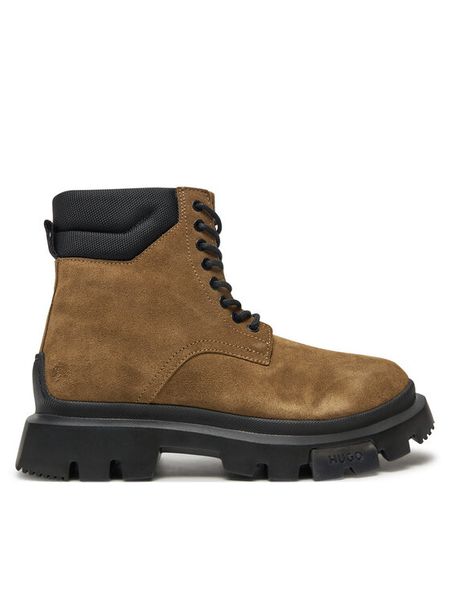 Hugo Trapery Fabyan 50528995 Brązowy. Brązowe buty zimowe męskie Hugo, bez wzorów, ze skóry, bez obcasa, bez zapięcia. Za 599.99 zł.