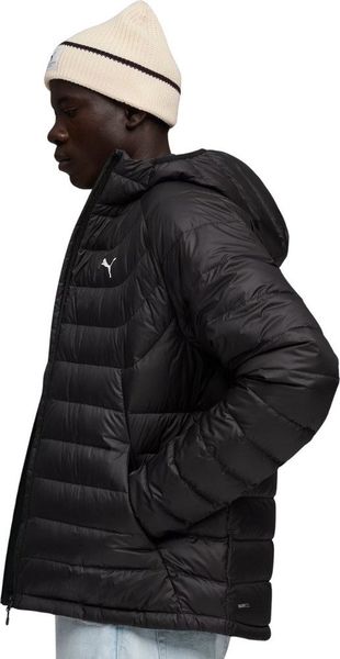 Kurtka męska Puma Packlite Hooded Down czarna 685221 01 M. Czarne kurtki męskie Puma, m, bez wzorów, bez ramiączek, bez kaptura. Za 906.21 zł.