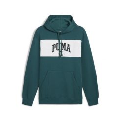 Bluza męska z kapturem PUMA SQUAD PUMA Cold Green. Zielone bluzy nierozpinane męskie Puma, m, bez wzorów, z dzianiny, z kapturem. Za 164.99 zł.