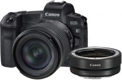 Lustrzanka Canon Canon EOS R + RF 24-105mm F4-7.1 IS STM + Mount Adapter EF-EOS R. Aparaty lustrzanki Canon. Za 10,408.15 zł.