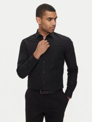 Hugo Koszula Koey 50519819 Czarny Slim Fit. Czarne koszule męskie Hugo, m, bez wzorów, z bawełny, bez kołnierzyka, bez ramiączek. Za 259.99 zł.