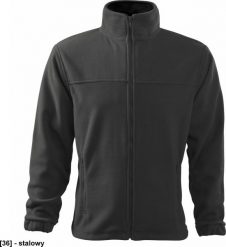 RIMECK Jacket 501 - ADLER - Polar męski, 280 g/m, 100% poliester - stalowy L. Szare bluzy z polaru męskie RIMECK, l, bez wzorów, z polaru, bez ramiączek, bez kaptura. Za 63.04 zł.