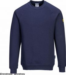Portwest AS24 - Bluza antystatyczna ESD - granatowy S. Niebieskie bluzy nierozpinane męskie Portwest, m, bez wzorów, bez ramiączek, bez kaptura. Za 144.61 zł.