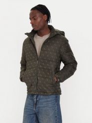 Guess Kurtka zimowa M5BL0B W2322 Khaki Relaxed Fit. Brązowe kurtki męskie Guess, na zimę, m, z aplikacjami, z syntetyku, bez ramiączek, bez kaptura. Za 849.99 zł.