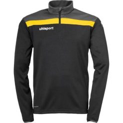 Bluza piłkarska męska Uhlsport Offense 23 1/4 zip. Czarne bluzy nierozpinane męskie Uhlsport, m, bez wzorów, sportowe, bez ramiączek, bez kaptura. W wyprzedaży za 169.50 zł.