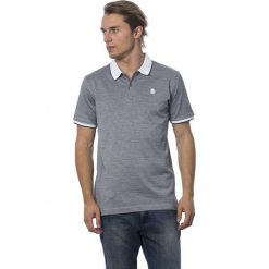 Koszulka polo w kolorze szaro-białym. Białe koszulki polo męskie Roberto Cavalli, Trussardi, z haftami, polo. W wyprzedaży za 319.95 zł.
