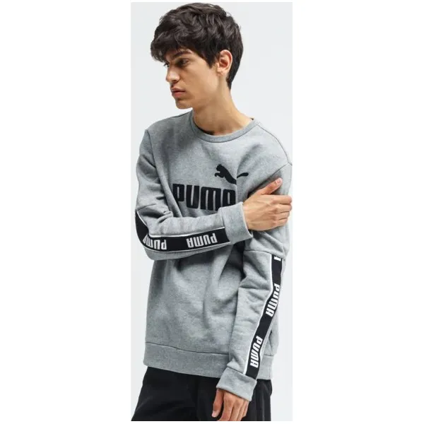 Puma Bluza Amplified Crew Fl , szary, rozmiar XL. Szare bluzy nierozpinane męskie Puma, m, bez wzorów, z bawełny, klasyczne, bez ramiączek, bez kaptura. Za 219.99 zł.