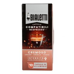 Bialetti - kawa w kapsułkach Nespresso Compatibili Cremoso - 10 kapsułek. Białe ekspresy na kapsułki Bialetti. Za 19.99 zł.