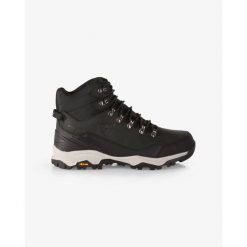 Unisex wysokie buty outdoorowe Kilpi TRACKER HIGH WP-U. Czarne buty trekkingowe męskie Kilpi, bez wzorów, z nylonu, sportowe, bez obcasa, bez zapięcia. Za 938.45 zł.