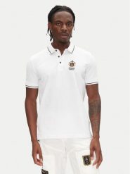 Aeronautica Militare Polo 251PO1850P191 Biały Slim Fit. Białe koszulki polo męskie Aeronautica Militare, m, bez wzorów, z bawełny, bez kołnierzyka, bez ramiączek. Za 289.99 zł.