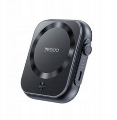 Yesido Powerbank YP59 5 000 mAh 20W USB-C + 15W MagSafe, BLACK / CZARNY. Czarne powerbanki 4kom.pl. Za 90.59 zł.