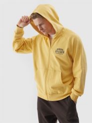 4F Bluza dresowa rozpinana z kapturem męska - żółta M. Żółte bluzy z kapturem męskie 4f, m, bez wzorów, z bawełny, z kapturem. W wyprzedaży za 99.99 zł.