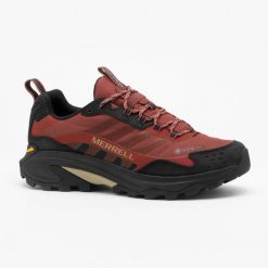 Buty turystyczne męskie Merrell Speed Remix GTX wodoodporne. Brązowe buty zimowe męskie Merrell, bez wzorów, z gore-texu, sportowe, bez obcasa, bez zapięcia. Za 469.99 zł.