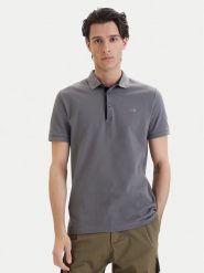 The North Face Polo NF0A8C1N Szary Slim Fit. Szare koszulki polo męskie The North Face, m, bez wzorów, z bawełny, bez kołnierzyka, bez ramiączek. Za 199.99 zł.
