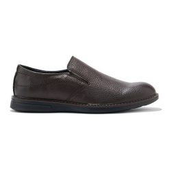 Męskie brązowe półbuty. Brązowe eleganckie półbuty męskie bez obcasa, bez zapięcia. Za 181.89 zł.
