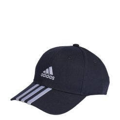 Czapka 3-Stripes Cotton Twill Baseball. Białe czapki męskie ADIDAS, bez wzorów, klasyczne. Za 49.00 zł.