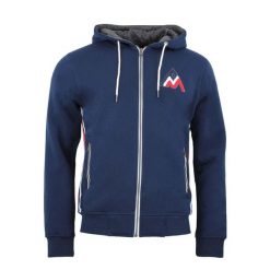 Bluza Peak Mountain Charles. Niebieskie bluzy nierozpinane męskie Peak Mountain, bez wzorów, sportowe, bez ramiączek, bez kaptura. W wyprzedaży za 248.50 zł.