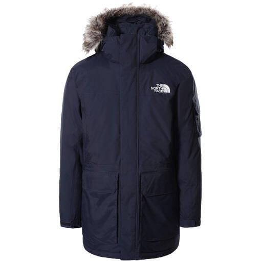 Kurtka turystyczna zimowa męska The North Face M Recycled Mcmurdo Parka. Niebieskie kurtki męskie The North Face, na zimę, m, bez wzorów, bez kaptura. Za 1,807.00 zł.