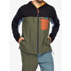 Kurtka męska Kavu River Throwshirt. Zielone kurtki softshell męskie KAVU, m, bez wzorów, z softshellu, bez kaptura, trekkingowe. Za 375.99 zł.