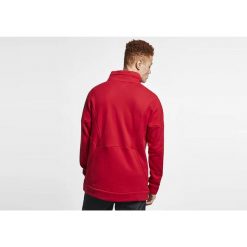 Bluza męska nike air jordan flight loop 1/4 zip gym red. Czerwone bluzy nierozpinane męskie Nike, m, bez wzorów, sportowe, bez ramiączek, bez kaptura. Za 349.00 zł.