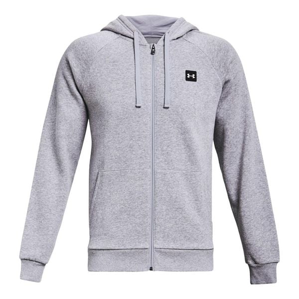 Męska Bluza Z Kapturem Rival Fleece Full Zip. Szare bluzy nierozpinane męskie Under Armour, m, bez wzorów, bez ramiączek, z kapturem. Za 348.99 zł.